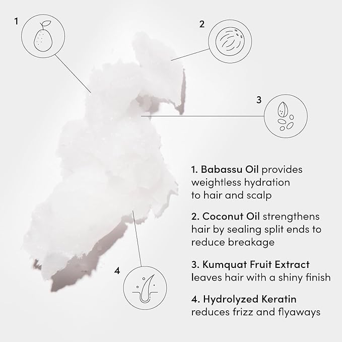 OUAI Medium Shampoo and Conditioner Set - Sulfate Free Shampoo and Conditioner for Medium Hair - Made with Keratin, Shea Butter & Avocado Oil - Free of Parabens & Phthalates (10 Fl Oz)-BrightBean Baby