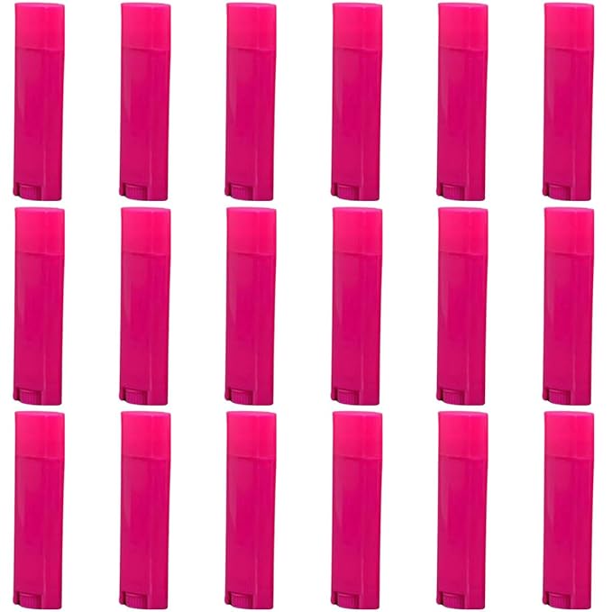 5ml 100Pcs Empty Oval Deodorant Lip balm Tubes Containers Twist-up Refillable Containers for Lipstick,Chapstick,Homemade Lip balm,DIY Deodorants(Hot Pink)-BrightBean Baby