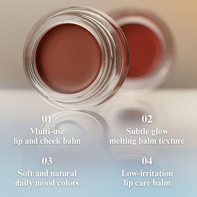 EGLIPS Lip & Cheek Glow Balm - Multi-Use Tinted Melting Balm Blush for Lips & Cheeks Builable and Blendable Texture (05 WAVY, 0.18 oz)-BrightBean Baby