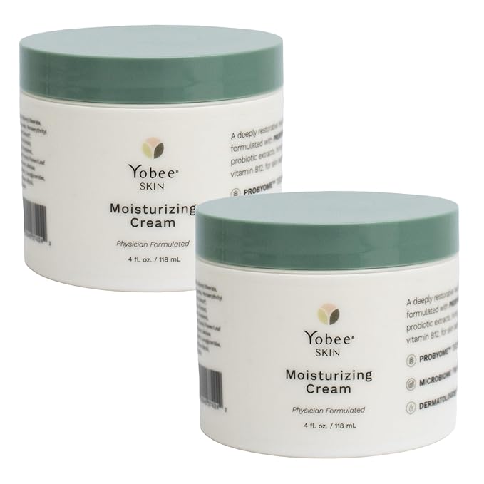 Yobee Body & Face Moisturizing Cream for Dry, Sensitive Skin | Probiotic extracts, Honey, Turmeric, Vitamin B12, Ceramides, Shea Butter | Fragrance Free | For Kids & Adults (2)-BrightBean Baby
