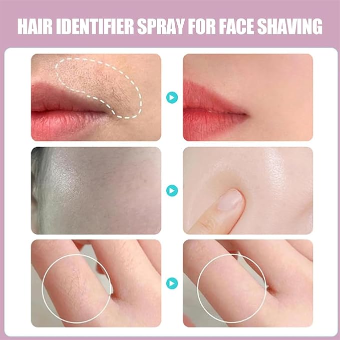 2PCS Hair Identifier Spray for Face Shaving，face hair identifier spray，Moisturizing And Skin Care Set Spray，suitable for all skin types (Spray Plus Razor)-BrightBean Baby