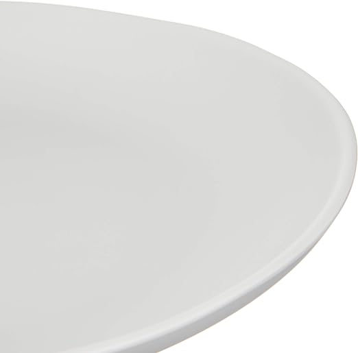 Carlisle FoodService Products Ridge Reusable Plastic Plate Dinner Plate for Home and Restaurant, Melamine, 10.5 Inches, Cement, (Pack of 12)
