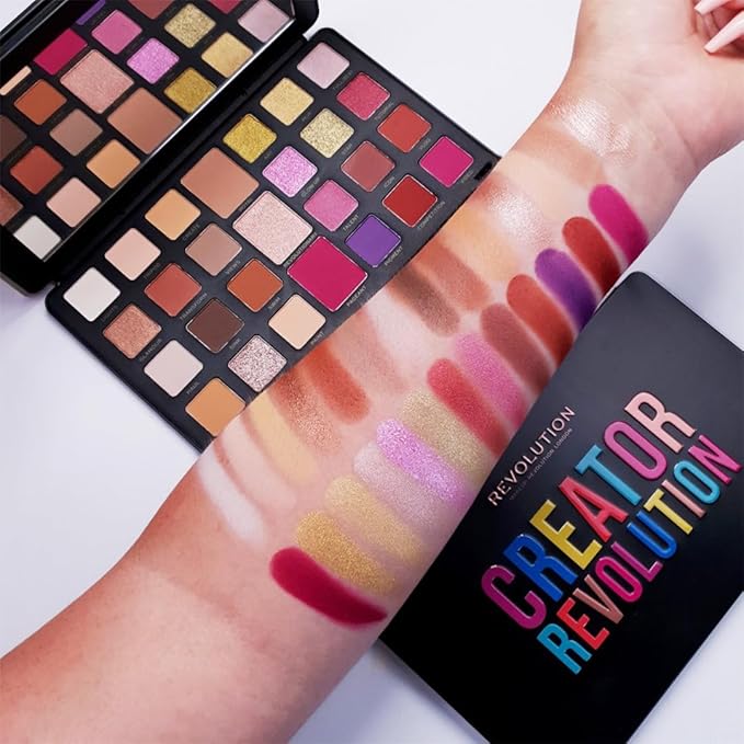 Makeup Revolution, Creator Limitless, Eyeshadow Palette, Nude Reign, 30.9g-BrightBean Baby