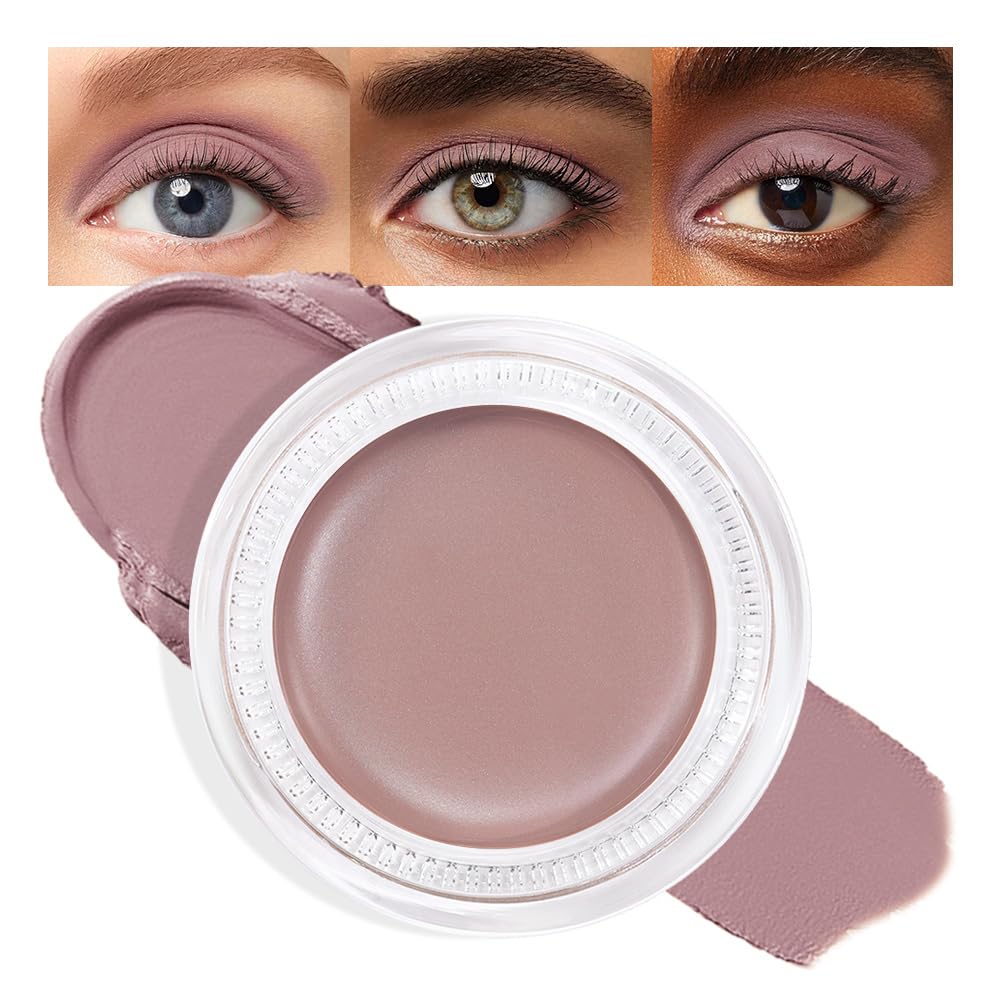 Single Cream Putty Matte Eyeshadow Palette Makeup, Natural Single Mini Instant Holographic Eyeshadow For Older Women, Sombras Crema Para Ojos, Talc, Paraben & Cruelty Free, 23-BrightBean Baby