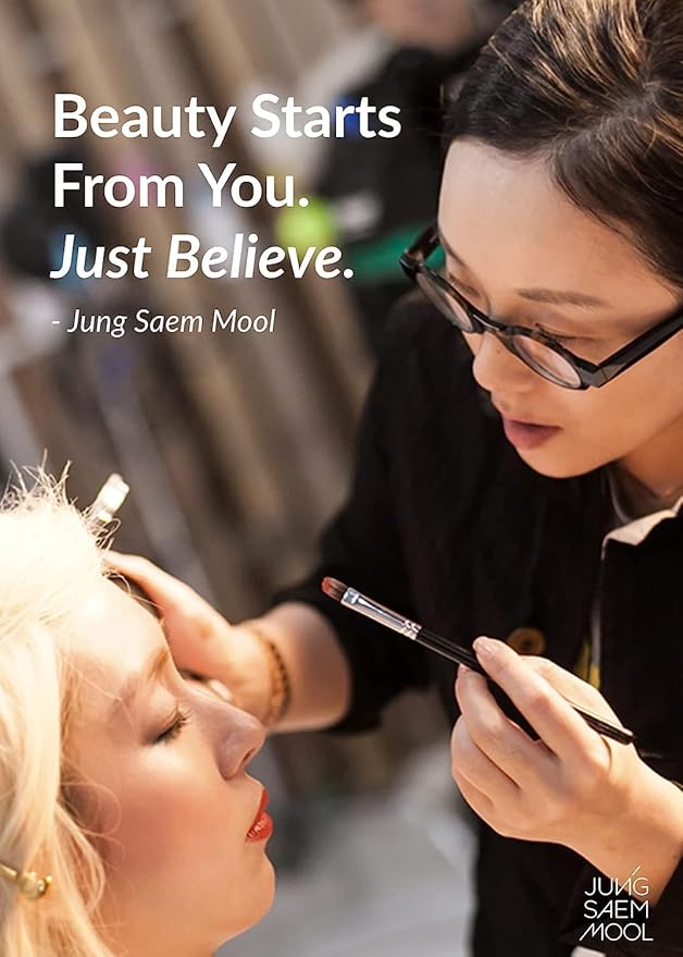 JUNG SAEM MOOL Essential Skin Nuder Longwear Cushion 0.98 Fl Oz (Medium Deep), Refill Included, 24H lasting Cushion Foundation with High Coverage, Semi-Matte Natural Finish, Korean Foundation Makeup-BrightBean Baby