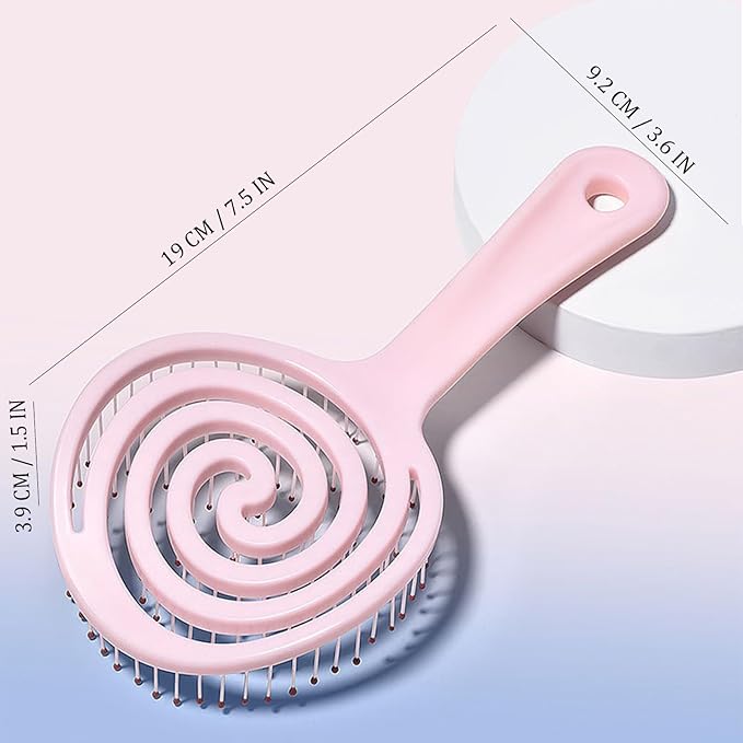 4 Pieces【Ultra-Soft】Baby Fine or Straight Hair Detangling Hair Brush for Kids【Skin-friendly material】Faster Blow Drying Styling Hair Detangling Brush with Flexible Bristles（Food grade ABS）Compact size-BrightBean Baby