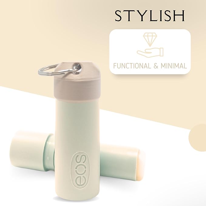 Keychain Holder EOS Lip Balm Stick (Keychain Only) - Travel Size Lip Balm Chapstick - Healing Stick - Made in USA-BrightBean Baby