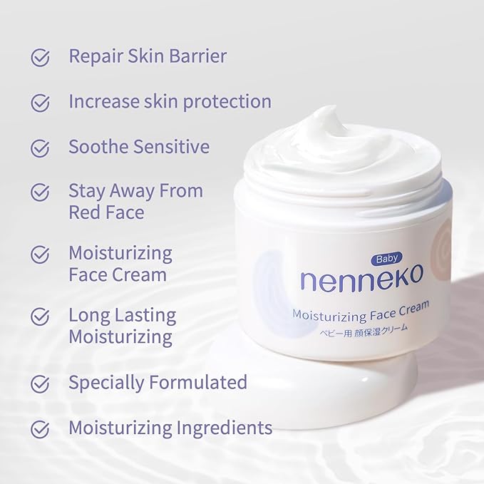 Moisturizing Face Cream, Deep Moisturizing Baby Face Cream for Dry,Eczema Prone & Sensitive Skin,Soothes Irritation & Promotes Healing,Repairs & Rehydrates Dry Skin-BrightBean Baby