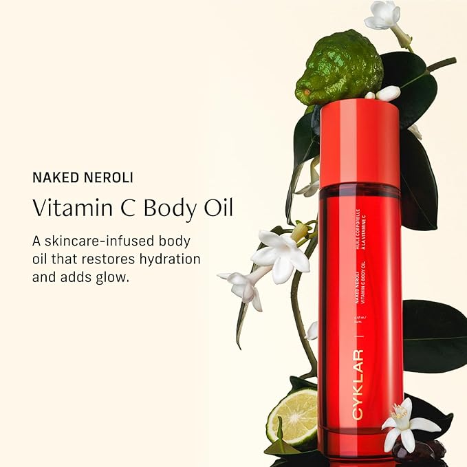 Vitamin C Body Oil for Women and Men. Moisturizing Naked Neroli Scented Body Serum for Glowing Skin. Nourishing, Hydrating After-Shower and Bath Skin Care Moisturizer, 4.2 Fl Oz-BrightBean Baby