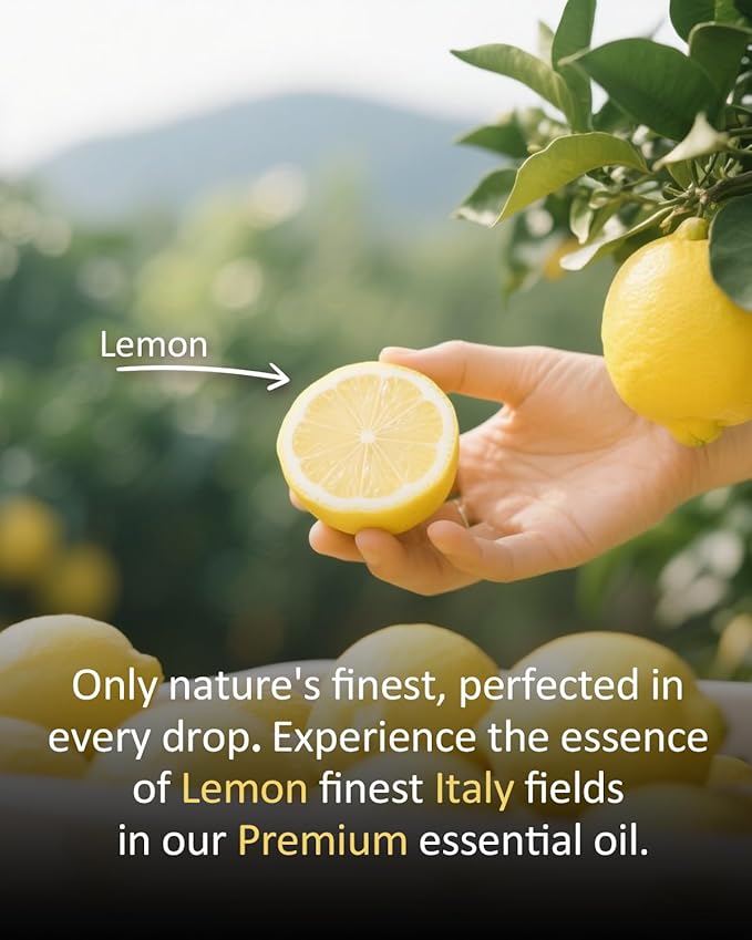 Pure Lemon Essential Oil, 100% Pure Natural Lemon Essential Oil, Premium Grade Essential Oils for Diffusers for Home, Skin, Care Massage, Soap Making, Aromatherapy, 4 Fl Oz | 120ml-BrightBean Baby