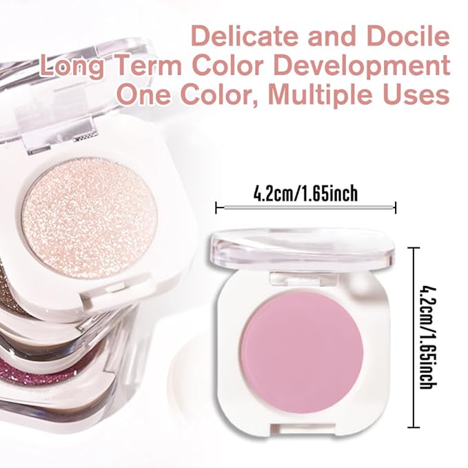 Light Pink Peach Single Matte Eyeshadow Makeup, Neutral Powde Eye Shadow for Women, Pink Eyeshadow Palette Pigmented Waterproof, sombras para ojos, Lightweight Blendable, Girls Eyeshadows Gift-BrightBean Baby
