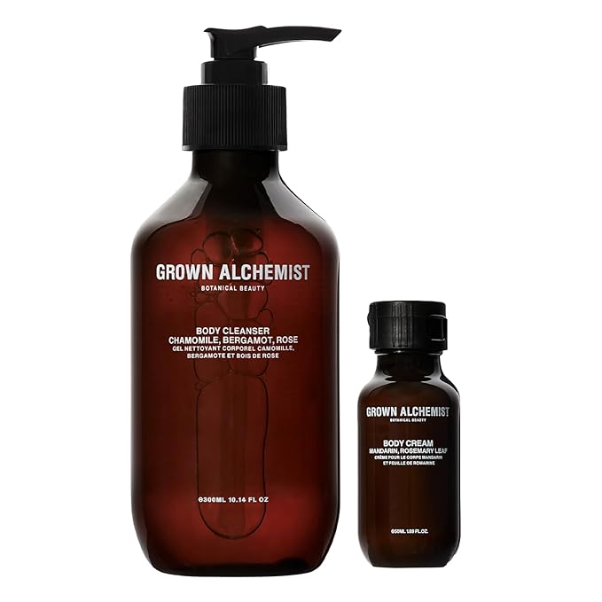 Grown Alchemist Body Cleanser (300ml) + Body Cream Travel Mini (50ml) DUO Kit-BrightBean Baby