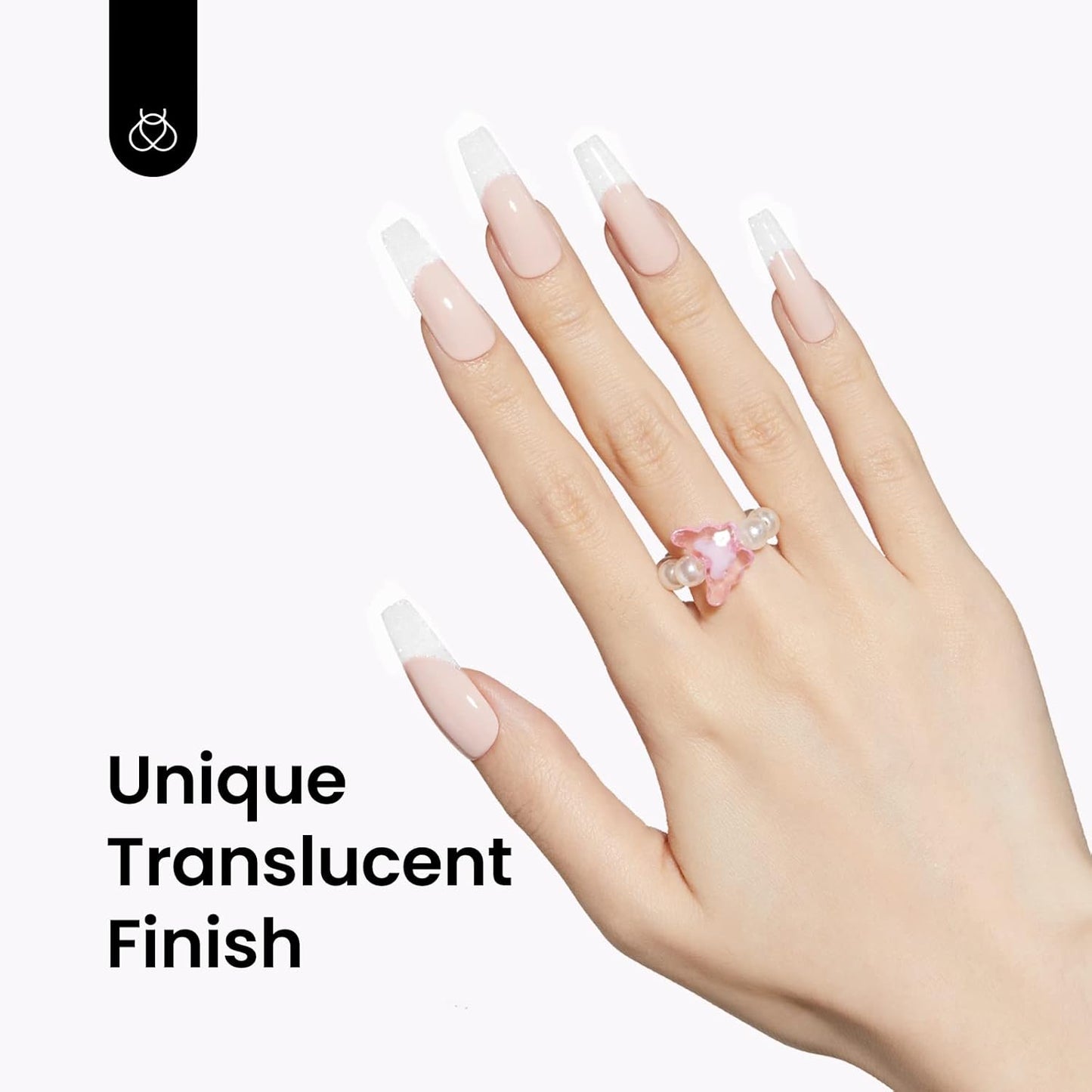 Beetles White Gel Nail Polish-15 ml Shimmer Glitter Milky White Gel Nail Polish Soak Off UV/LED Lamp Nail Art Manicure Salon DIY for French Nail Home Gift for Women Girls-BrightBean Baby