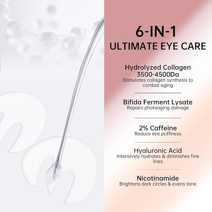 Novoy 7 Pairs Bio-Collagen Real Deep Eye Patches - 6-in-1 Retinol Overnight Eye Patches for Dark Circles, Puffiness & Wrinkles | 2% Caffeine+Hyaluronic+Niacinamide, Korean Popular Eye Mask - Lavender-BrightBean Baby
