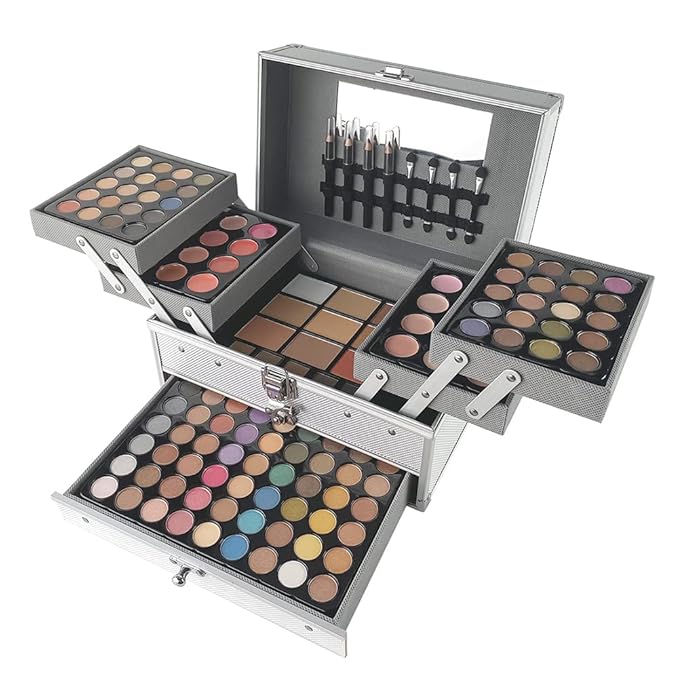 VERONNI 132 Colors All In One Makeup Palette For Women, Eyeshadow Makeup Palette Set, Professional Full Eye Makeup Kit Lipstick Concealer Contour Face Makeup Cosmetics Kit (132 colors)-BrightBean Baby