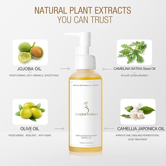 Stretch Mark Oil（110ml）, body oil for Pregnancy,belly oil, belly abdominal Serum Skin Care,Moisturizing Dry Skin, Tender & Softening，True Belly Serum 3.7OZ-BrightBean Baby