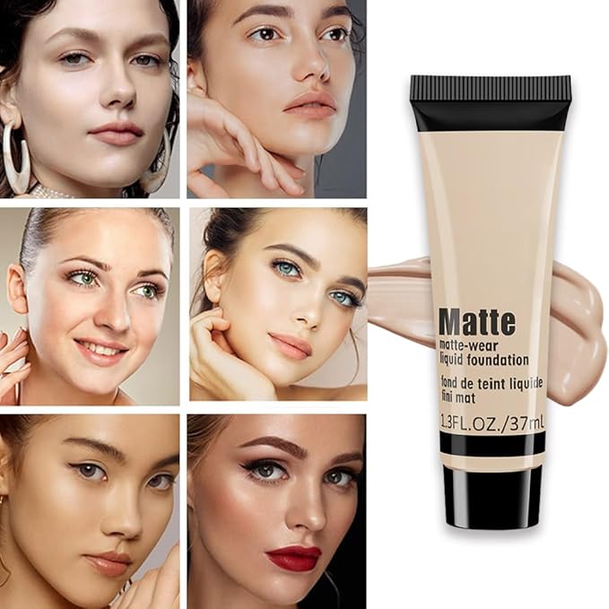 1 Pack Liquid Foundation Cream for Face Makeup,Durable Full Coverage Matte Concealer Make Up,Oil Control & Waterproof Base Primer -1 Fl.Oz-BEIGE 4#-BrightBean Baby
