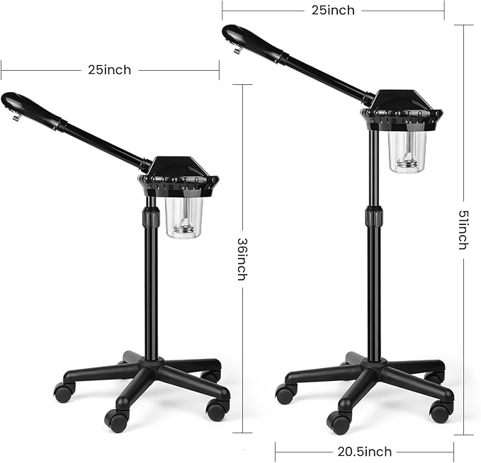 Professional Face Steamer, Adjustable Height and Angle, Facial Steamer Clean Skin Firming Pores and Moisturizing Suitable for a Beauty, Spa, at Home-BrightBean Baby