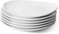 Sweese Porcelain 11 Inch Dinner Plates Set of 6 - White Dinner Plates - Dishwasher, Microwave, Oven Safe, Scratch Resistant