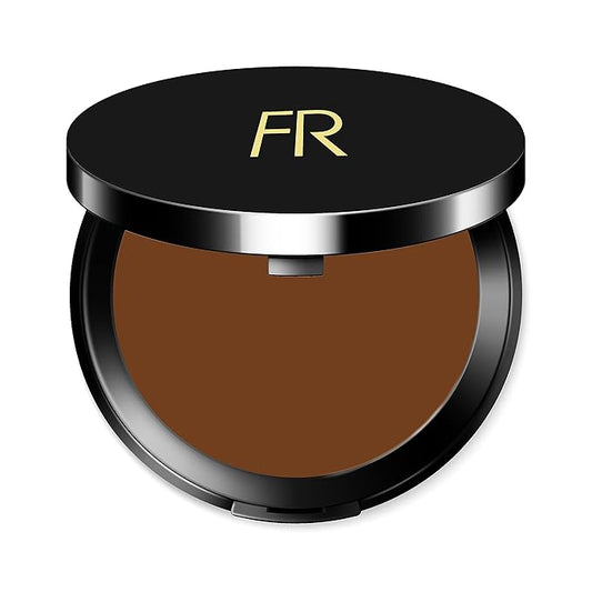 Cream To Powder Foundation by Flori Roberts, Full Coverage for Women of Color or Deeper Skin Tones, Long Lasting Makeup, Matte Finish, Covers Uneven Complexion and Hides Imperfections, 0.30 oz-BrightBean Baby