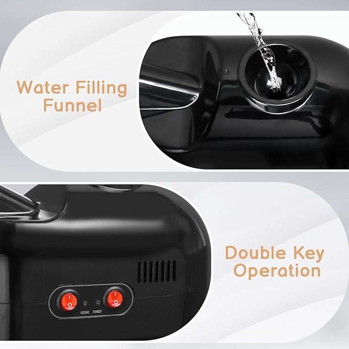 Winado 2 in 1 Facial Steamer with 5X Magnification Light, Deep Cleaning for Personal Skin Care, Beautician Steamer Professional Humidifier Facial Spa Mist Steam for Home & Beauty Salon, Black-BrightBean Baby