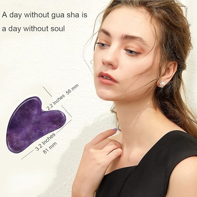 Ditind Gua Sha, Gua Sha Facial Tools, Guasha Tool for Face Tighten Skin, Gua Sha Massage Beauty Tool for Body Eyes Neck Massager with Travel Box-BrightBean Baby