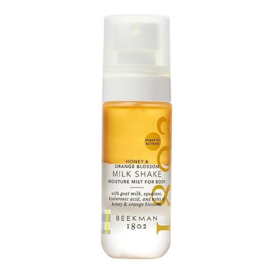 Beekman 1802 Honey & Orange Blossom Milk Shake - Body Mist - 2.0 fl. oz - With Hyaluronic Acid & Jojoba Oil - Instantly Moisturizes, Hydrates & Softens - Good for Sensitive Skin - Cruelty Free-BrightBean Baby