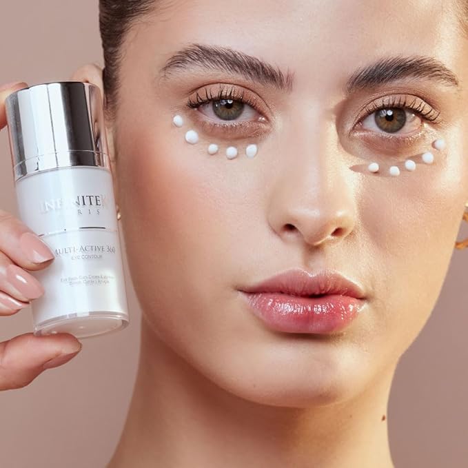 Infinitek Paris Multi-Active Collagen Eye Cream & Retinol Serum Eye Contour - Anti Aging Eye Cream for Wrinkles, Under Eye Treatment for Dark Circles and Under Eye Wrinckle Repair. 0.50 Fl Oz-BrightBean Baby