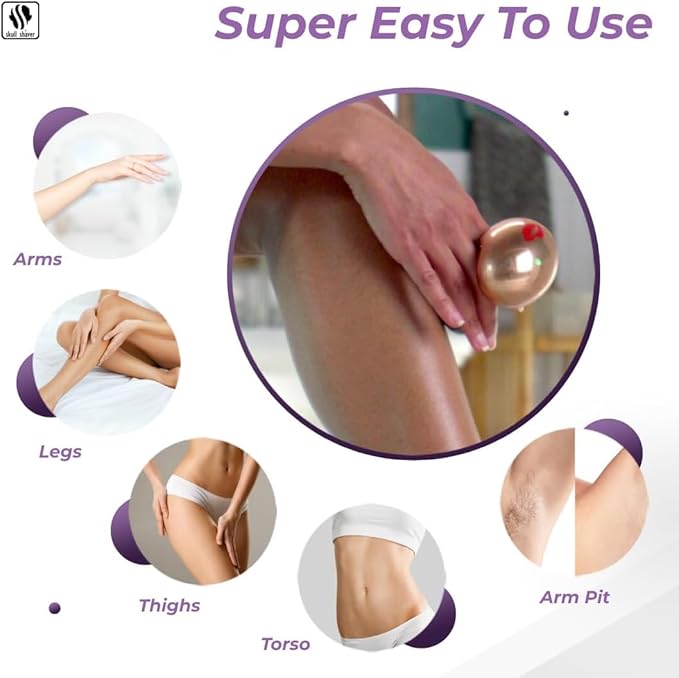 Skull Shaver Butterfly Kiss Pro (Rose Gold): Best Electric Shaver for Bikini, Leg, Body Shaving-BrightBean Baby