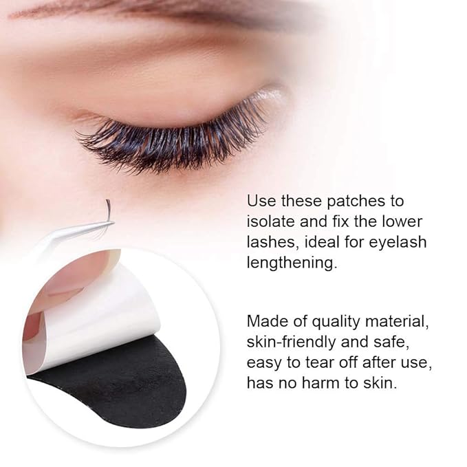 Under Eye Pads, 50 Pairs Eye Gel Pads, Eyelash Extension Pads for Eyelash Extensions Eye Mask Beauty Tool, Black-BrightBean Baby