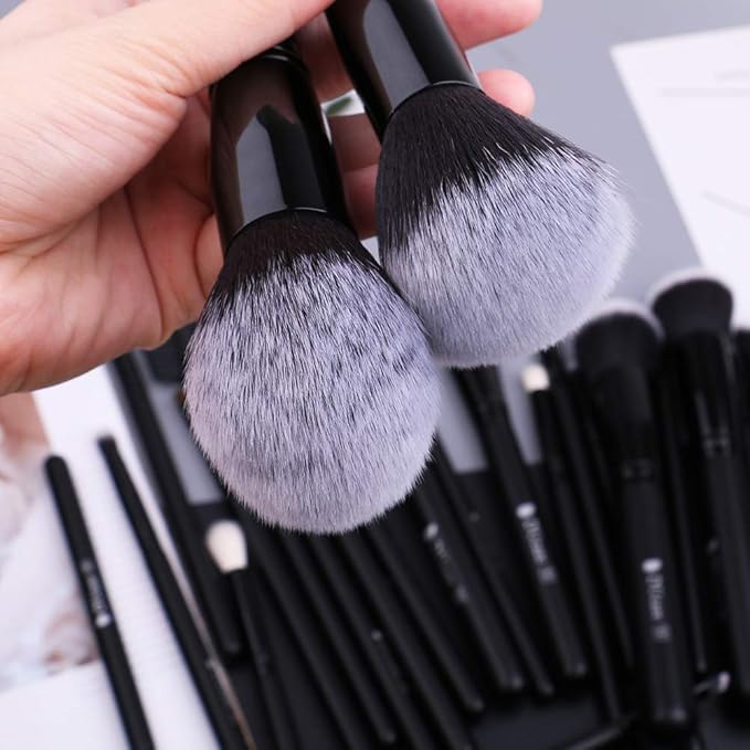 DUcare Professional Makeup Brushes Set 27Pcs Makeup Brush Set Premium Synthetic Kabuki Foundation Blending Face Powder Blush Concealers Eye Shadows Brushes-BrightBean Baby