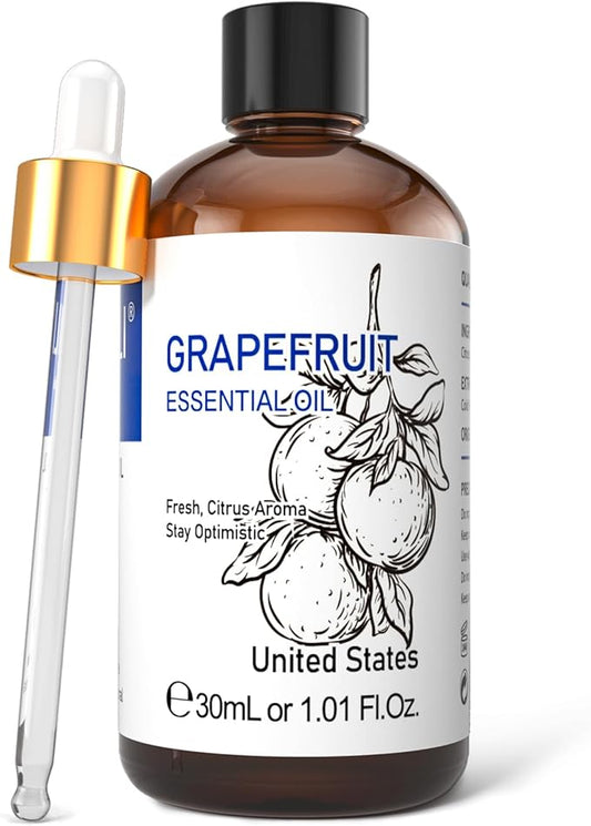 HIQILI 30 ml Grapefruit Essential Oil, for Diffuser, Skin Care,100% Pure and Natural - 1 Fl Oz-BrightBean Baby