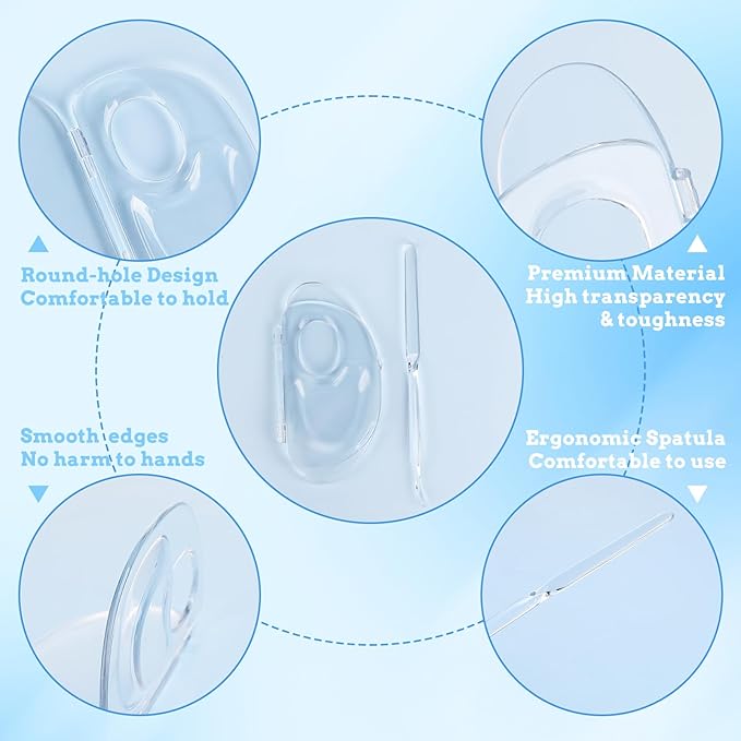 Makeup Mixing Palette, Handheld Foundation Mixing Palette with Foundation Spatula, 180 Degree Expansion Makeup Palette Tray for Makeup Artist and Beginner, Lipstick Eyeshadow Foundation Color Test-BrightBean Baby