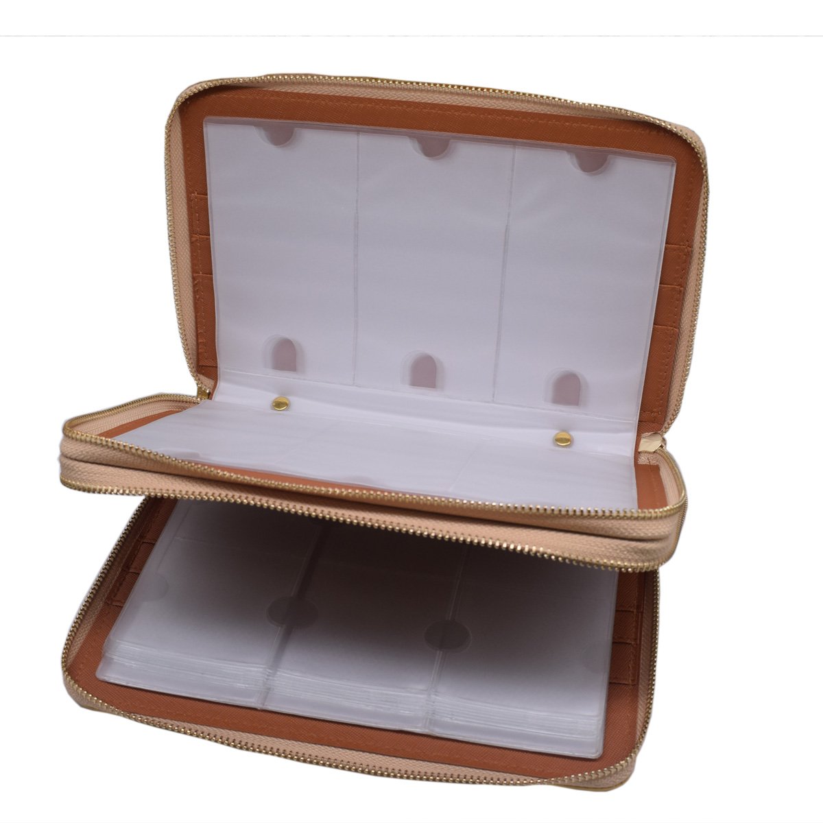 216 Slots Stamping Plate Holder Case Rainbow Laser Design Round Square Rectangular Nail Art Stamp Template Organizer 1pcs Empty Nail Art Plate Case Bag (silver - 216 Slots)-BrightBean Baby