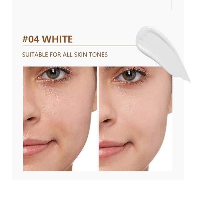 MAEPEOR Moisturizing Face Primer 4 Colors Long Lasting Matte Face Primer For Neutralizing Uneven Skin Tones & Brightening Complexion (04 White)-BrightBean Baby