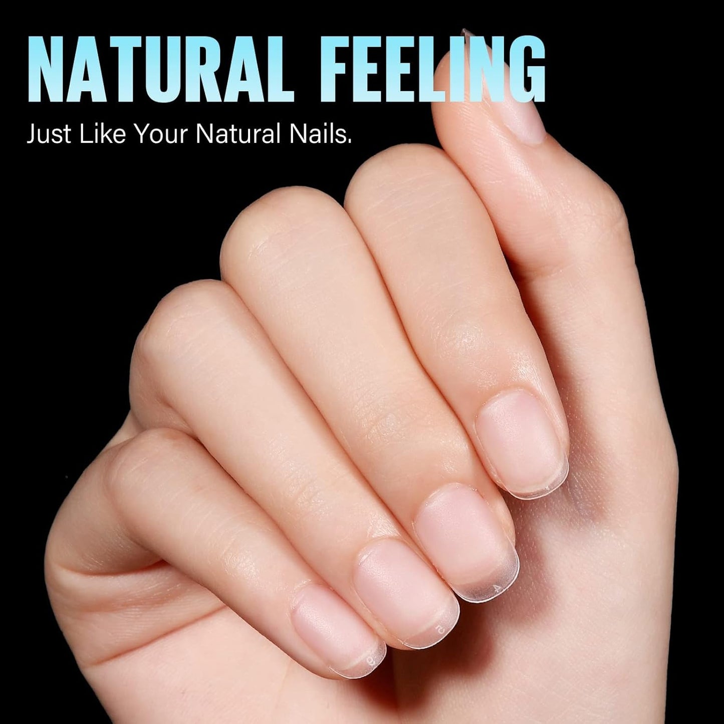 TOMICCA Extra Short Oval Nail Tips, Acrylic Double Sided Matte Fake Nails for Extension,240Pcs 15 Sizes Press On Nail Tips for Home DIY Art Women Girls-BrightBean Baby