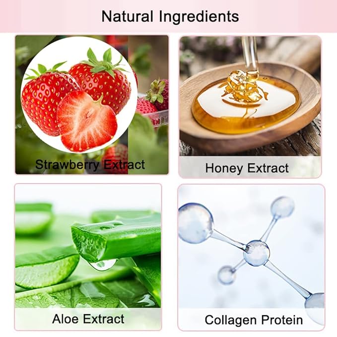 2 Pack Nourishing Lip Balm Honey Pot, Moisturizing Honey & Strawberry Propolis Lip Mask, Hydrating & Prevention Dry and Cracked Lip Scrubs Exfoliator Lip Sleeping Mask Reduces Lip Lines-BrightBean Baby