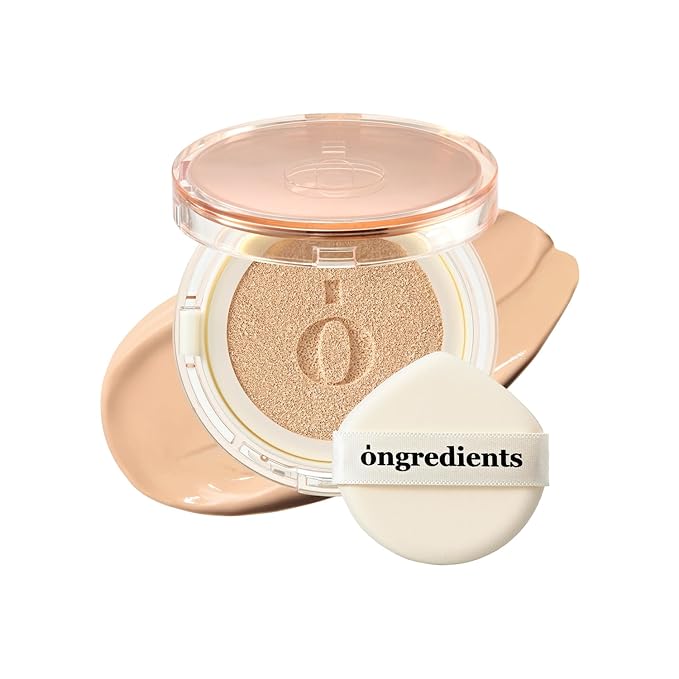 Skin Barrier Glow Cover Cushion, All-day Coverage, Glow Finish, Lightweight, Skincare-Like Texture, Non-cakey Makeup, Korean Cushion Foundation (#23W Sunlight, 0.15 oz)-BrightBean Baby