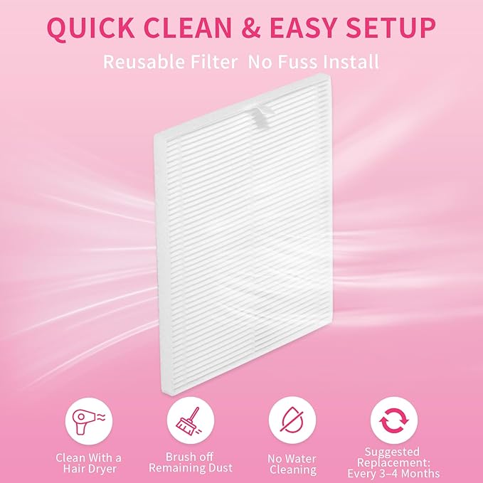 Missshine Nail Dust Collector with Adjustable Suction Power，Mini Vacuum Nail fan Dust Collector With Reusable Filter for Girls-BrightBean Baby