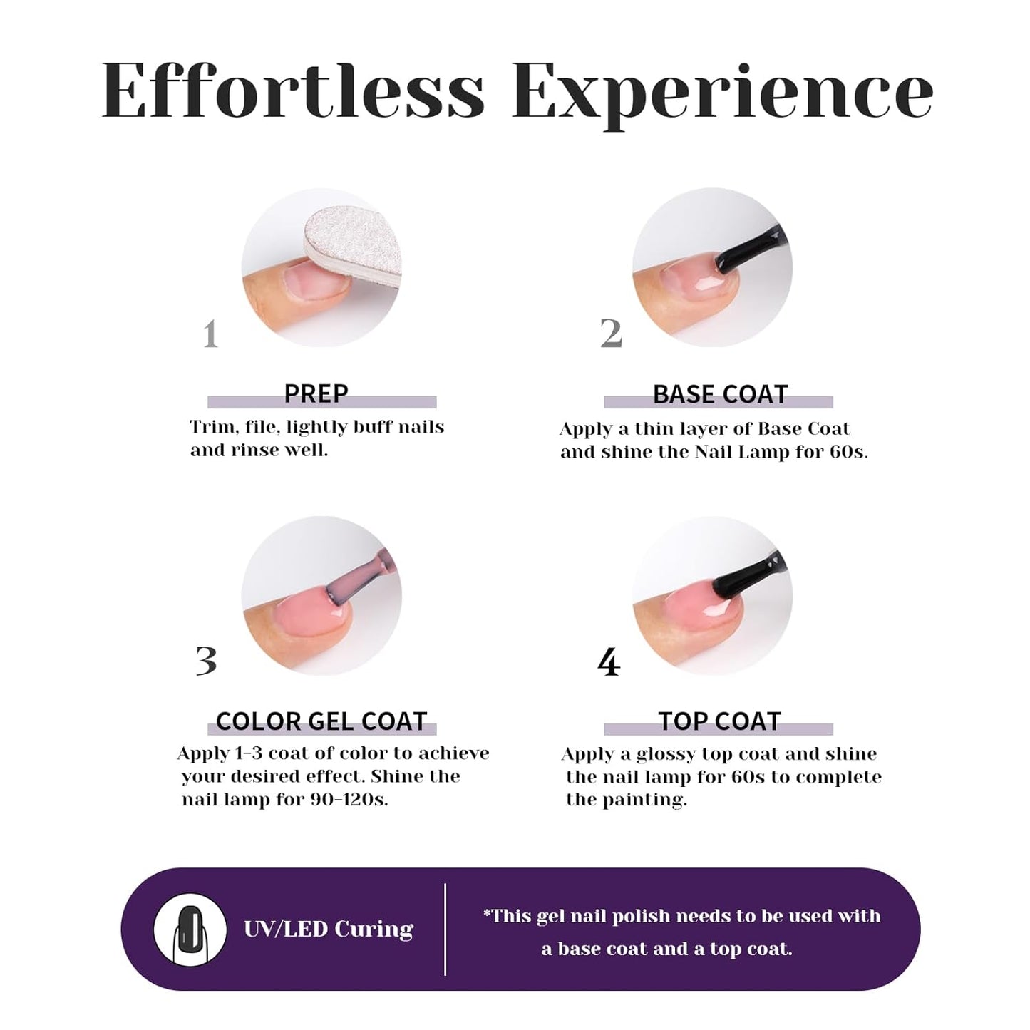 Glitter Deep Purple Gel Polish,15ml UV/LED Soak Off Sparkly Shimmer Dark Violets Purple Gel Nail Polish for Manicure Salon or DIY Nail Art at Home,Women Girls Gifts - GP0094-BrightBean Baby