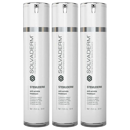 Stemuderm Face & Eye Cream - Anti Aging Skincare - Daily Moisturizer for Fine Lines, Wrinkles & Eyebags - Supports Production of Collagen & Elastin - Organic Stem Cell Complex - 1.7 oz (Pack of 3)-BrightBean Baby