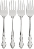 Oneida Dover Fine Flatware Salad Forks, Set of 4 , 18/10 Stainless Steel, Silverware Set, Dishwasher Safe