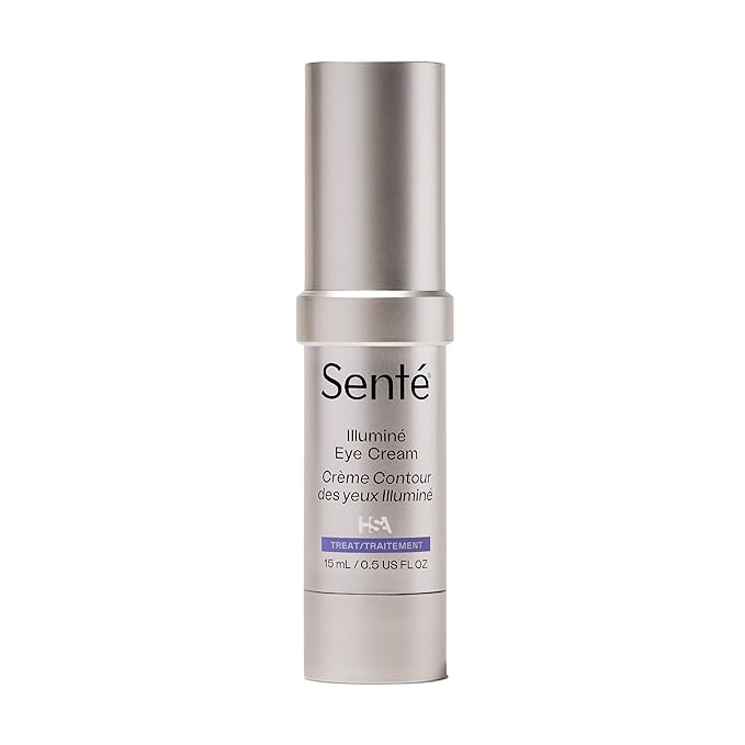 Senté Illuminé Eye Cream | Diminish Dark Circles, Discoloration, Redness, and Puffiness Around The Eyes | with Patented HSA, Niacinamide and Peptides | 0.5 Oz-BrightBean Baby