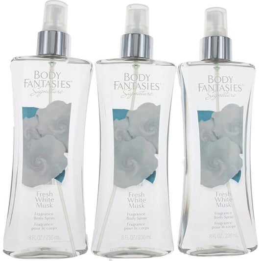 Fresh White Musk by Body Fantasies 3 Pack 8oz Fragrance Body Spray women-BrightBean Baby