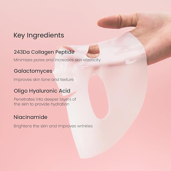 BIODANCE Bio-Collagen Real Deep Mask, Hydrating Overnight Hydrogel Mask, Pore Minimizing, Elasticity Improvement, Korean Skincare | 1.19oz(34g) x 4ea-BrightBean Baby