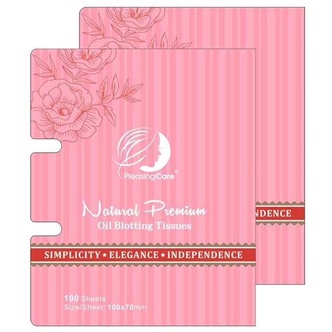 Natural Facial Oil Absorbing Tissues - Face Oil Blotting Paper Sheets (Rose - 2 Pack)-BrightBean Baby