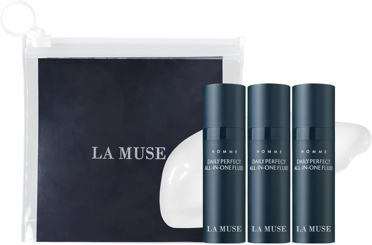 LA MUSE Homme Daily All-in-One Face Moisturizer for Men | 3-in-1 Toner, Lotion, Essence | Lightweight, Hydrating After-Shave Lotion for Oily & Sensitive Skin | Korean Skincare | Travel Size-BrightBean Baby