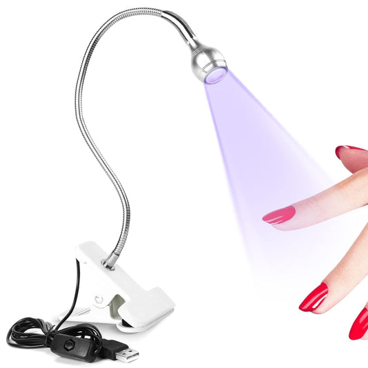 Saviland Mini Nail LED Lamp – Flexible Rotatable USB Quickly Nail Dryer Gel Lamp for Nails with Securing Clip Led Light for Nails for Curing Gel Polish U V Nail Gels Manicure DIY-BrightBean Baby