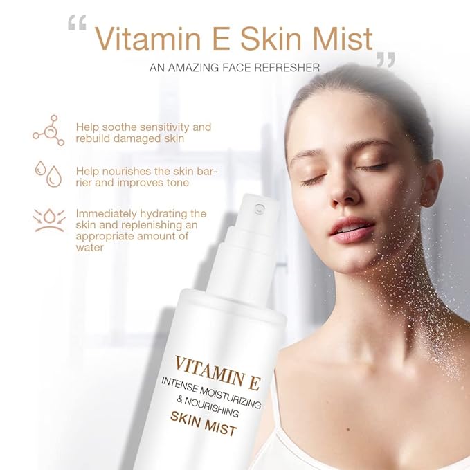 Neutriherbs Face Mist Vitamin E Hydrating Face Mist Natural Facial Spray Mist Moisturizing Soothing Skin Care US 4 fl.oz-BrightBean Baby