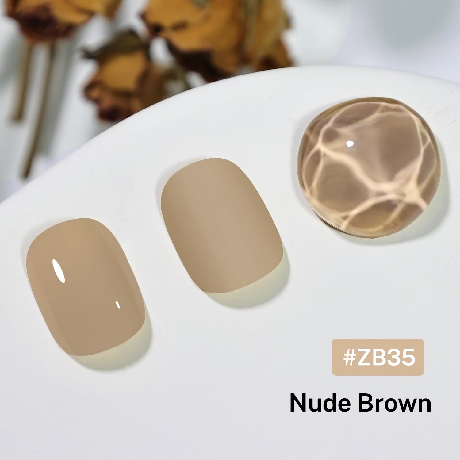 16.5ml Nude Brown Nail Polish Large Volume Quick Drying Nail Polish, Fast Drying and Long Lasting Color Nail Art DIY Home Manicure Gift for Women-BrightBean Baby